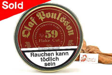 Olaf Poulsson No. 59 Flake Cut Pfeifentabak 50g Dose